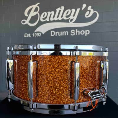 ~NEW~ Pearl MM6C1465S/C830 Masters Maple 6.5x14 Snare Drum in Autumn Fire Sparkle Lacquer w/ Die-Cast Hoops image 6