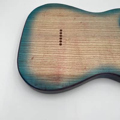 Warmtone Custom Guitars Telecaster “Mermaids Beach” Guitar Body 2 Piece Swamp Ash image 9