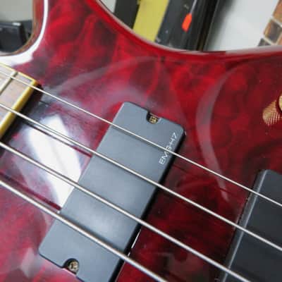 Schecter Diamond Series Elite 4 Electric Bass Guitar - Trans Red image 6
