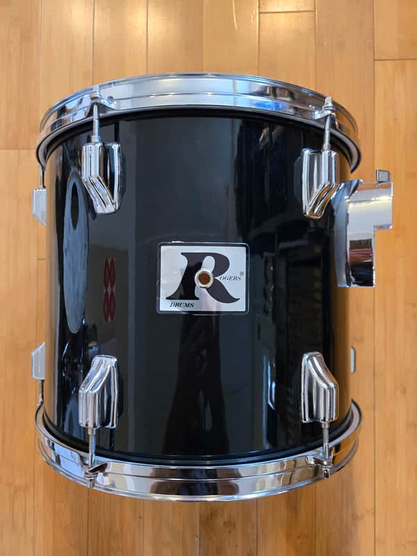 Singles - Rogers Big R 12x14 Rack Tom (Black Wrap) image 1