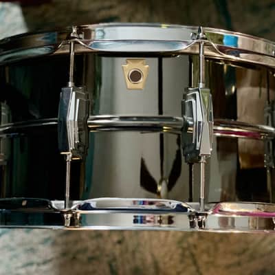 Ludwig LB417 Black Beauty 6.5x14" 10-Lug Brass Snare Drum 1994 - Present - Black Nickel-Plated image 4