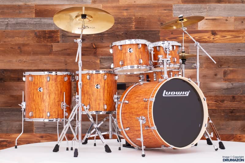 LUDWIG ELEMENT EVOLUTION 6 PIECE DRUM KIT, WITH STANDS AND ISTANBUL CYMBALS, CHERRY image 1