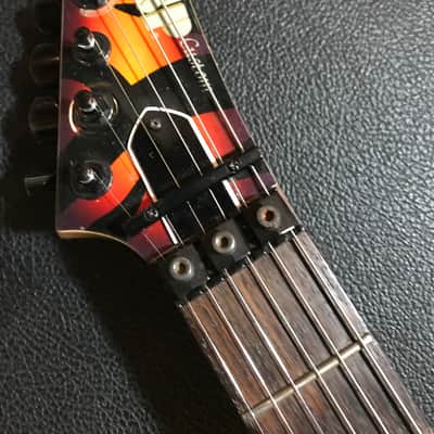 Left Handed ESP Sunburst Tiger George Lynch Signature 1990's Sunburst Tiger image 9