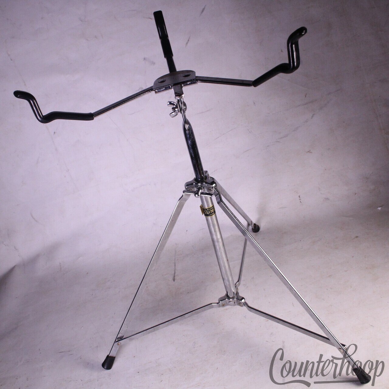 Slingerland Snare Drum Stand Niles,IL Top Basket+Single-Braced Vintage60s Chrome — main photograph