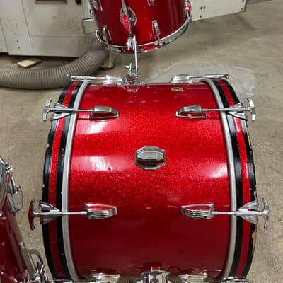 Ludwig Downbeat 1965 - Red sparkle image 5