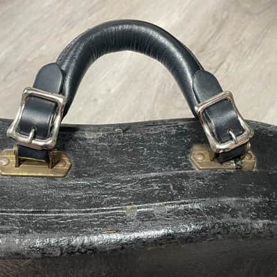 Leather buckle case handle for Gibson Guild Gretsch Lifton archtop ess & ess geib Les Paul image 5