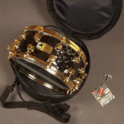 Mapex Black Panther Hammered Brass BPBR465H 14x6.5 Snare Drum | Original Owner image 20
