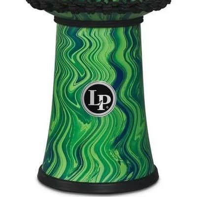 Lp 10-inch Rope Tuned Circle Djembe With Perfect-pitch Head - Green Marble image 2