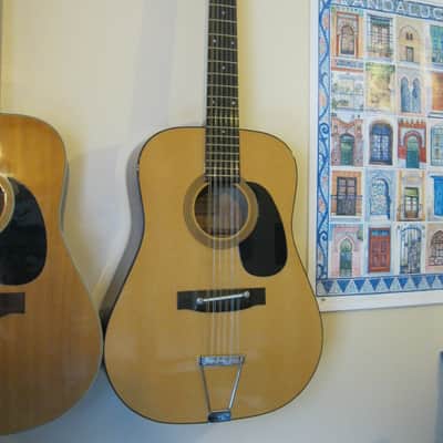 Kay KD28-12 Vintage Mid-1970s Korean-made Rare Tailpiece-style Blues 12-string Dreadnought Guitar. image 2