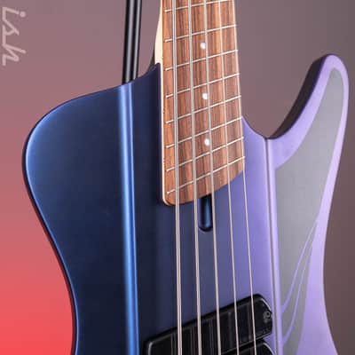 Dingwall D-Roc Standard 5-String Bass Matte Blue to Purple Colorshift B-Stock image 4