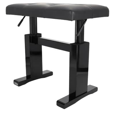 On-Stage KB9503B Hydraulic Height-Adjustable Piano Bench+Premium Tufted Cushion image 3