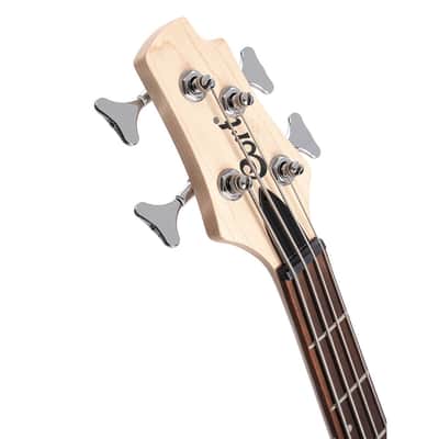 Cort ACTIONPJOPW Action PJ Series Poplar Body Hard Maple Double Cutaway 4-String Electric Bass Guitar image 4