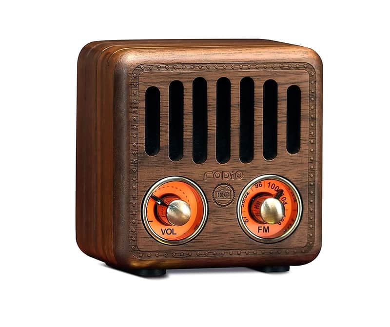 Retro Radio, Vintage Bluetooth Speaker, Walnut Wooden FM Radio with Bluetooth 4.2, Old Fashion image 1