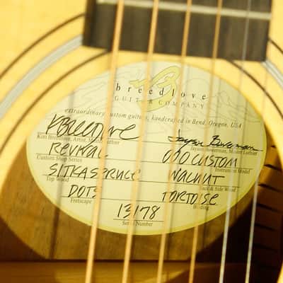 Breedlove Revival OOO Custom 2009 Sitka Spruce / Walnut image 3