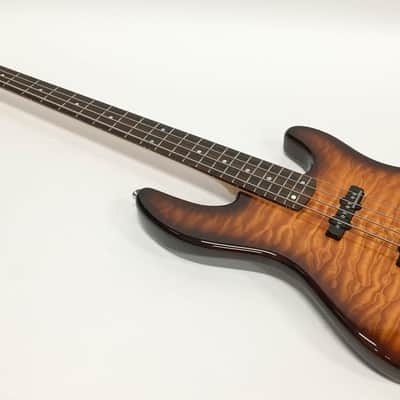1998 Fender Quilt Top 4 String Electric Jazz Bass 24 with Hardshell Case image 8
