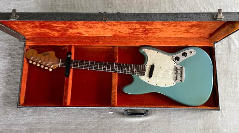 1966 USA Fender Musicmaster II Daphne Blue ES Stamped + OHSC Silver Case Beauty image 1