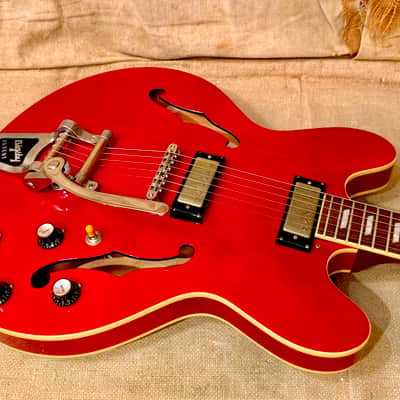 Epiphone Riviera MIK 2006 - Cherry w/Bigsby image 13