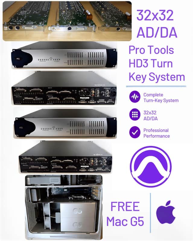 Turn Key - 32x32 - AD/DA - Pro Tool HD3 System - FREE Mac G5 - Excellent image 1