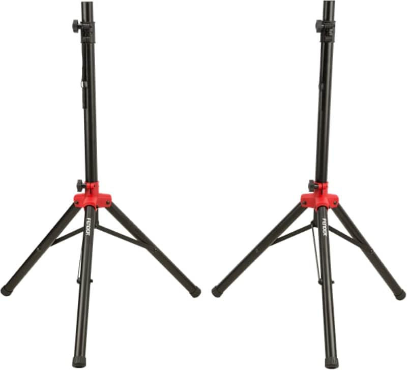 Fender #0699018000 - Compact Speaker Stands with Bag, Black, Set of 2 image 1