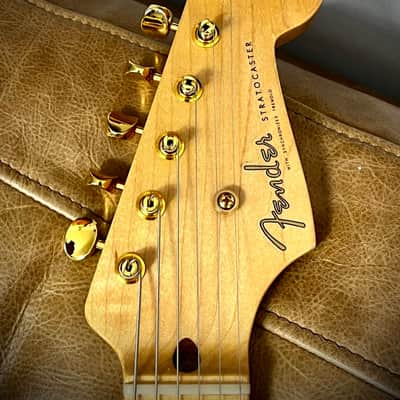 RARE 2001 Fender Custom Shop 1956 reissue stratocaster | NOS White Blonde, Original Fender G&G Hardcase and paper image 13