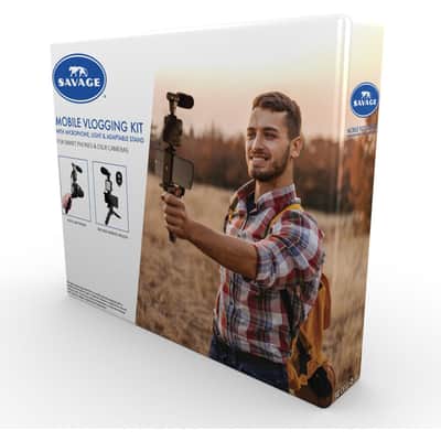 Savage Mobile Vlogging Kit with Microphone, LED Light, Phone Holder and Handheld/Tabletop Adaptable Stand for Vloggers and Youtubers image 8