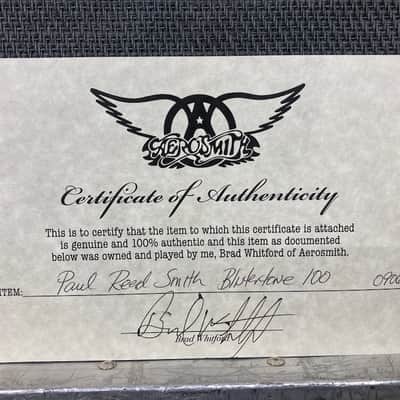 PRS Brad Whitford's Aerosmith, Custom Blistertone 100, Authenticated (#133) 2012 Curtain image 4