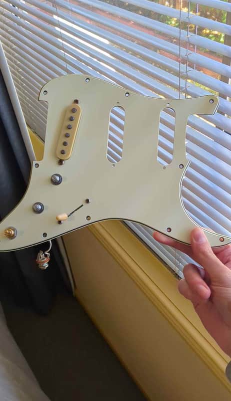 SSS Pre-wired loaded Pickguard and Bridge Pickup with Push Pull Gilmore Mod (7 way) image 1