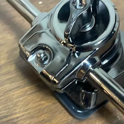 Tama Black Nickel Drum Spurs w Mounts Complete Pair image 7