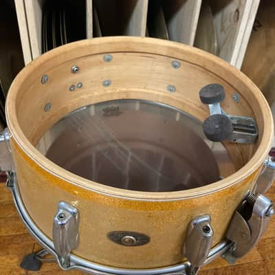 1960s Slingerland 5.5x14 Super Gene Krupa Snare Drum in Sparkling Gold Pearl image 6