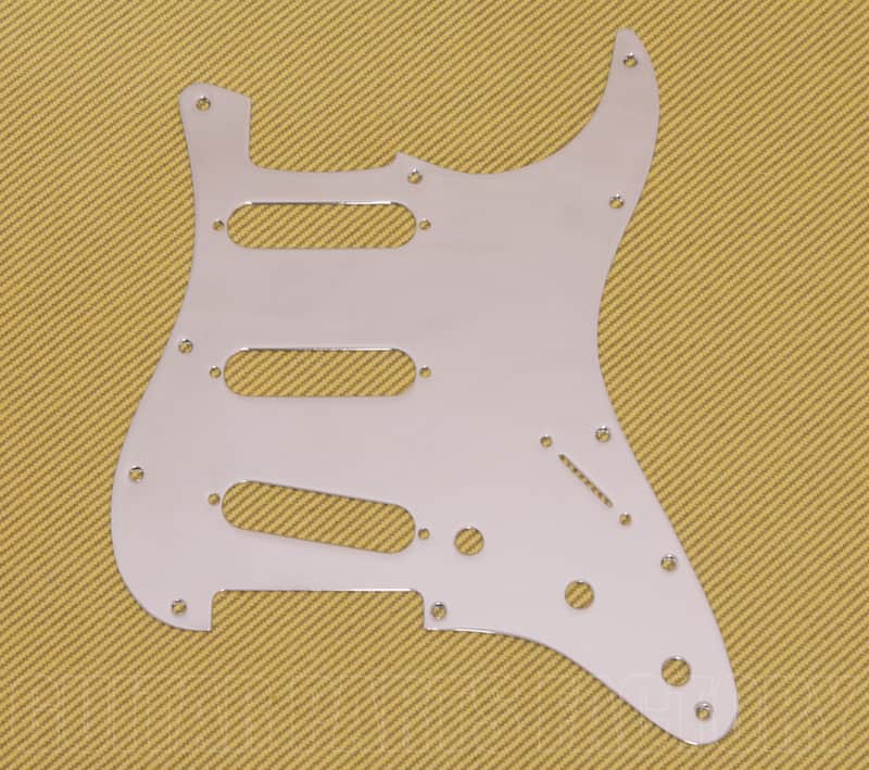 099-1360-100 Fender Chrome Plated Standard Strat Pickguard image 1