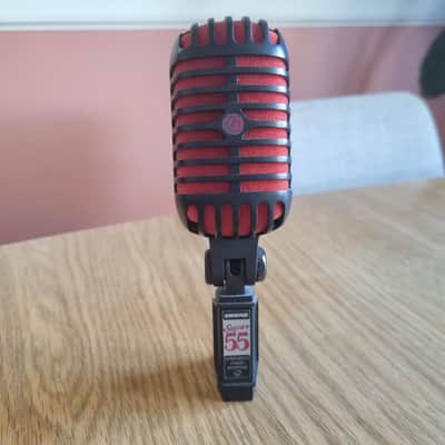 Shure Limited Edition Super 55-BCR Supercardioid Dynamic Microphone 2010 - Black w/ Red Foam image 2