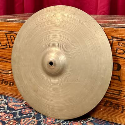 15" Zildjian A 1940s-50s Trans Stamp/Small Stamp Hi-Hat Cymbal Pair 874g/910g *Video Demo* image 3