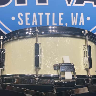Leedy - 5.5x14" "Slingerleedy" No. 390 Shelley Manne Model Snare Drum 1958 - White Marine Pearl image 12