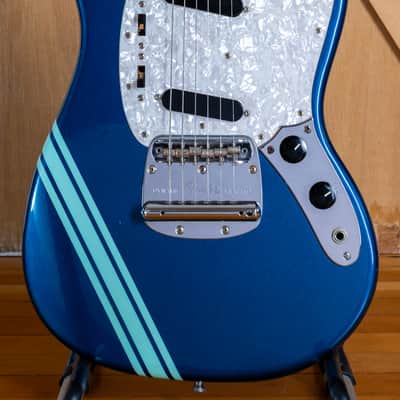 2002 Fender Japan Mustang MG69 Competition Blue "Teen Spirit" offset guitar - cool CIJ! image 3