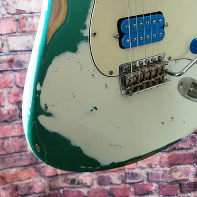 Gaylord Guitars Custom Shop Hummer 2026 - Snow White over Green Machine Metallic image 13
