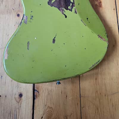 Custom Jazzmaster green electric guitar relic with P90 pickups 2026 image 7