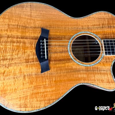 2011 Taylor K24CE Grand Auditorium w Flamed Koa Top Back & Sides ~ Natural image 1