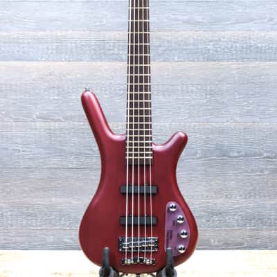 Warwick RockBass Corvette Basic 5-String Burgundy Red Transparent Satin w/Bag image 2