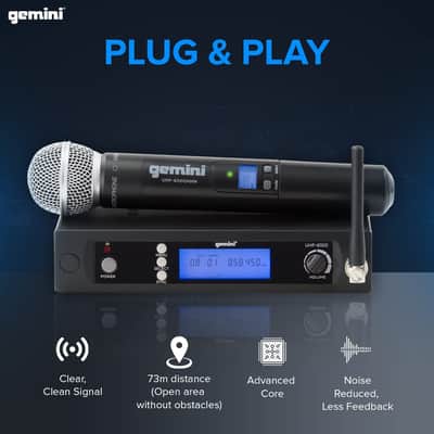 Gemini UHF-6100M Wireless Microphone System image 2