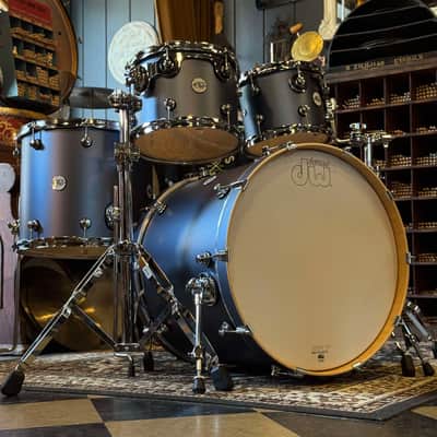 NEW DW Design Series Drum Set in Blue Slate - 18x22, 8x10, 9x12, 14x16 image 2