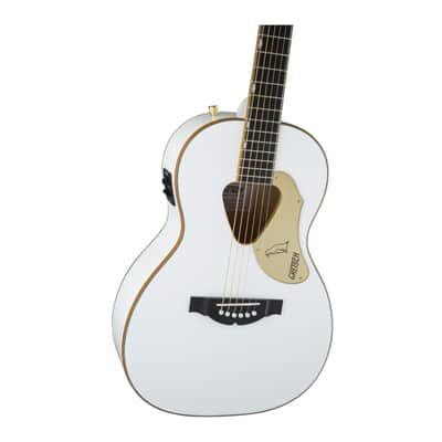 Gretsch G5021E Rancher Penguin Parlor Acoustic 6-String Guitar (White) Bundle image 8