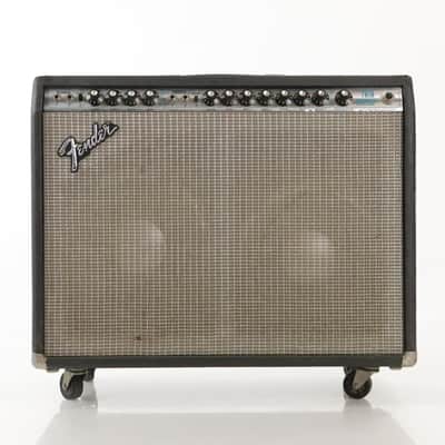 1975 Fender Twin Reverb Silverface Tube Guitar Amplifier Orange JBL D120F #34502 image 1