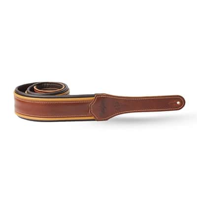 Taylor Century Guitar Strap Black Leather 2.5" image 2