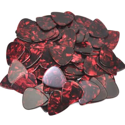 Celluloid Red Pearl Guitar Or Bass Pick - 0.71 mm Medium Gauge - 351 Shape - 3 Pack New image 3