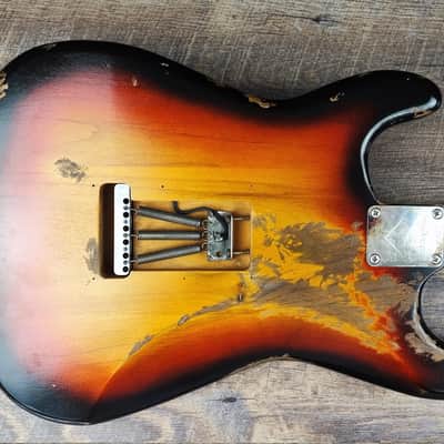 MyDream Partcaster Custom Built - Heavy Relic Sunburst SRV A2 CBS image 4
