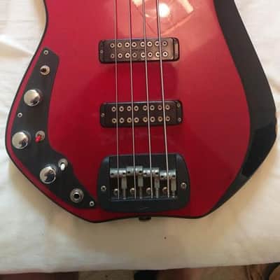 Rare Lefty G&L Interceptor Bass 1985 Two Tone Red/Black image 1