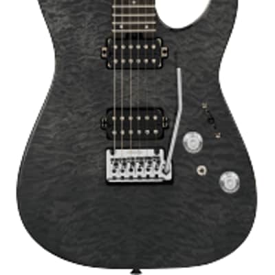 Charvel Pro-Mod Plus DK24 Electric Guitar. HH 2PT EB QM, Ebony Fingerboard - Midnight Ocean image 4