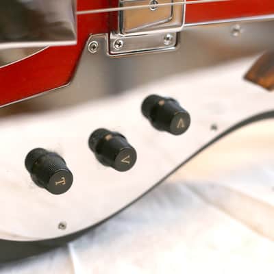 Rare Vintage Howard/Teisco Full Scale Bass 1965 Red Burst image 4