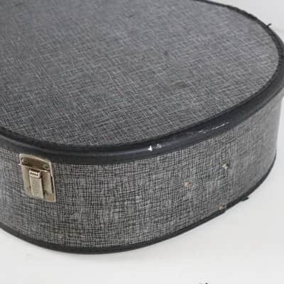 Vintage 1960s Parlor Guitar Case Silver and Black for Gibson LG/B-25 Martin 00-18 image 4