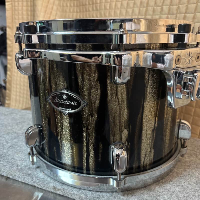 Tama Starclassic Walnut Birch 12" X 9" tom - Black Clouds & Silver Linings image 1